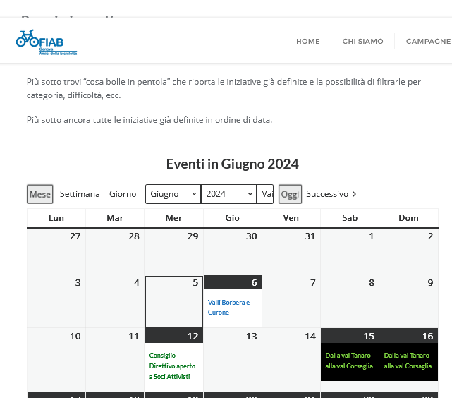 Impariamo ad usare il nuovo sito: gli eventi