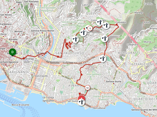 Percorso storico in bicicletta dell'assedio del 1747 a Genova